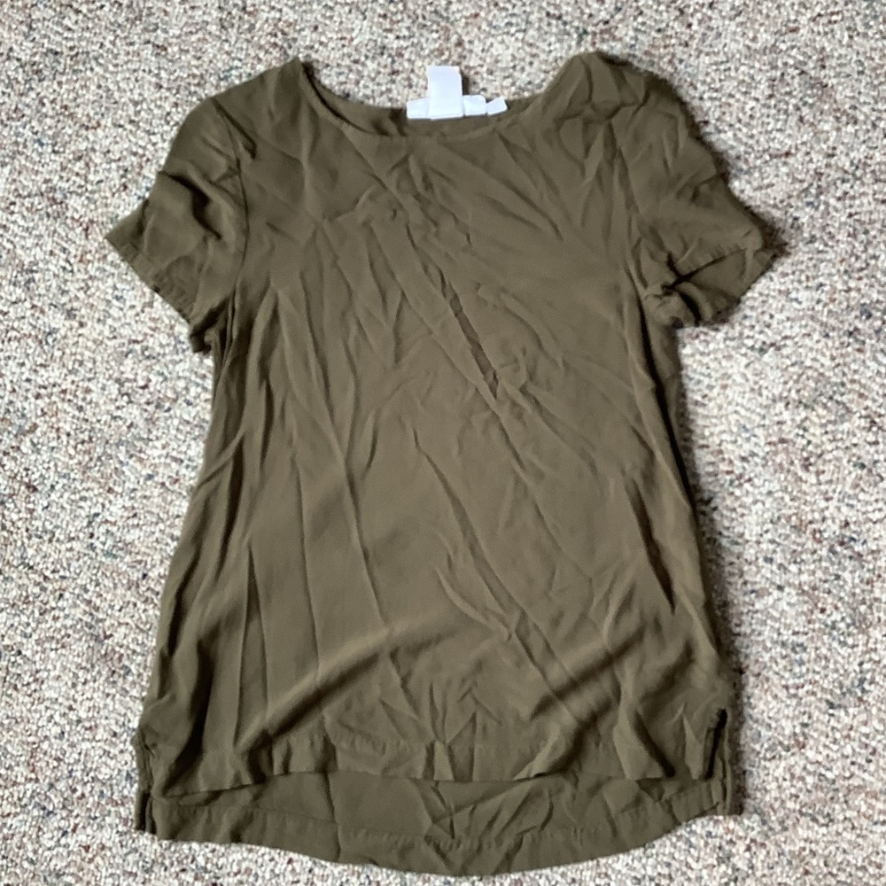 Green long shirt